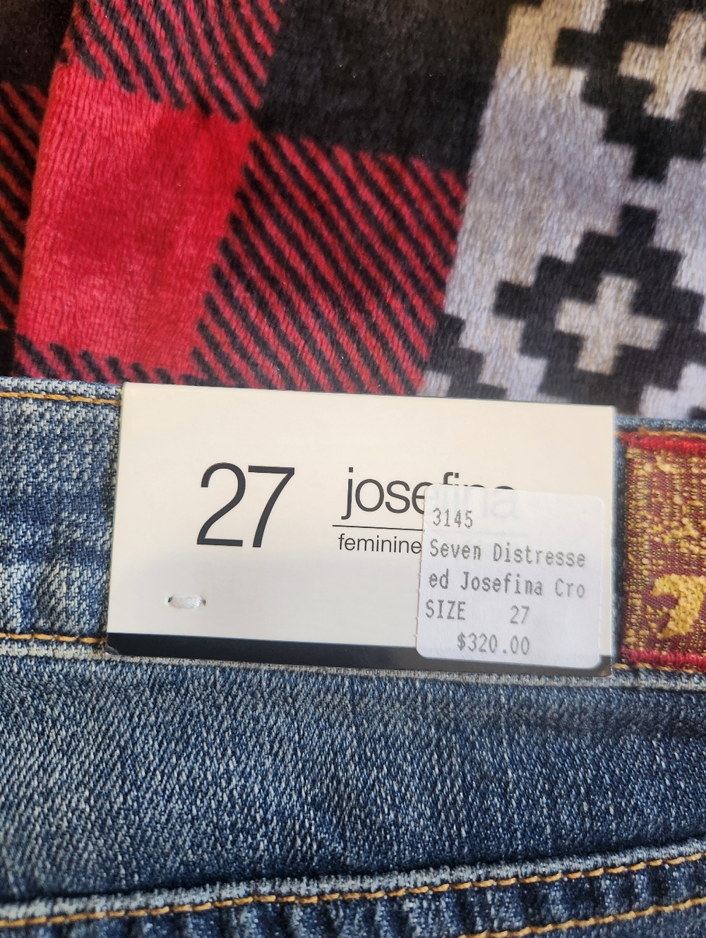 NWT 7 For All Mankind Josefina Skinny Boyfriend Jeans Mid Rise Made In USA Sz 27 - Picture 8 of 10